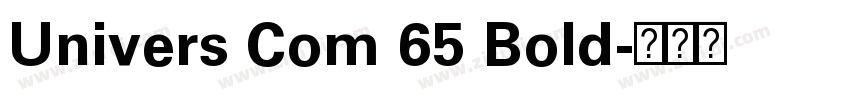 Univers Com 65 Bold字体转换